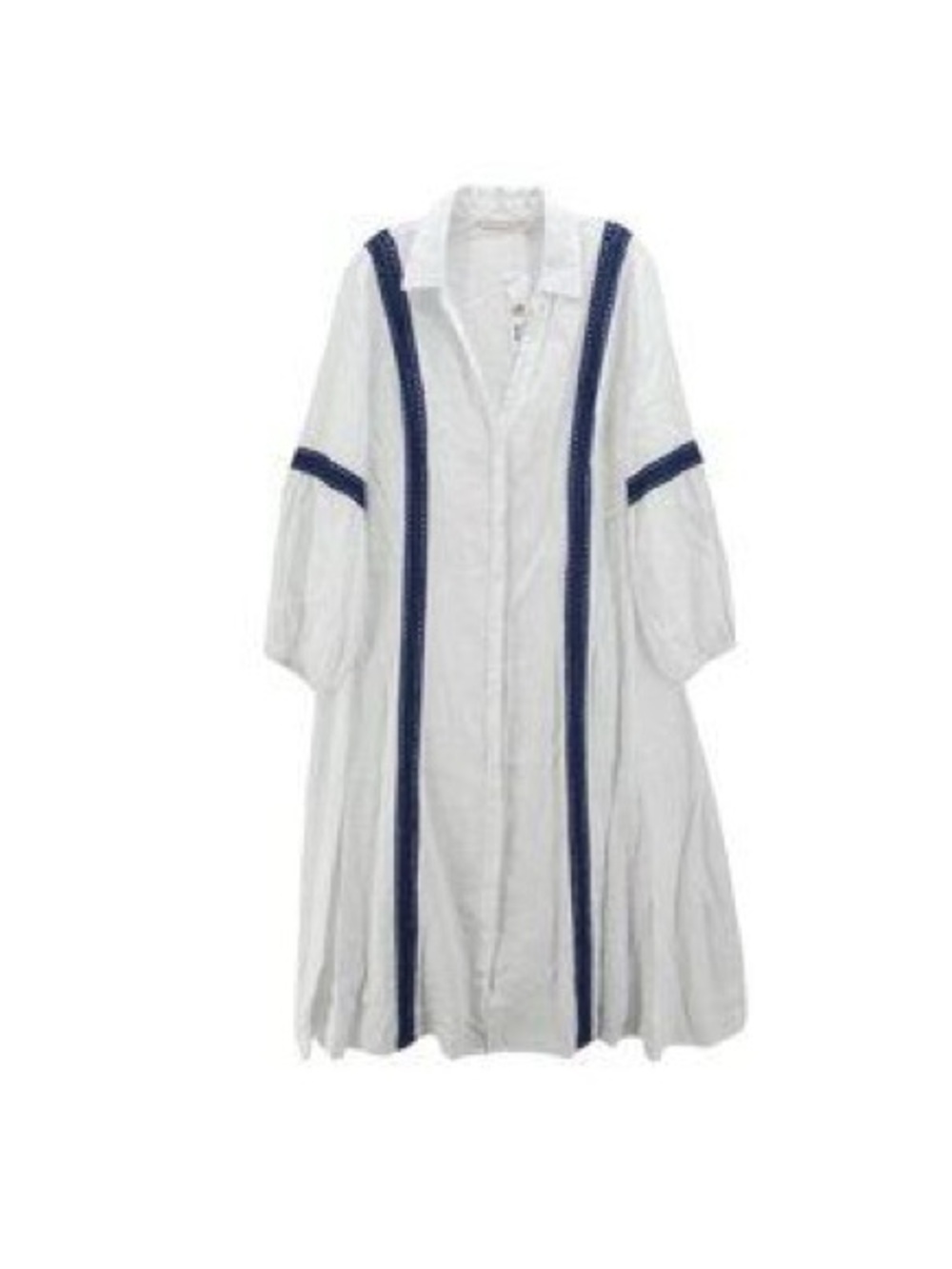 Soft Surroundings White and Blue Midi Dress